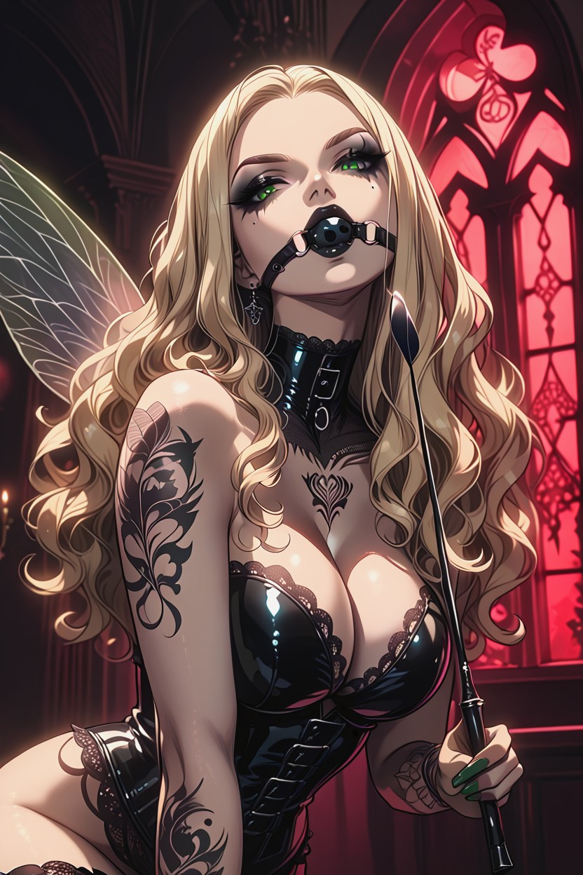 Candlelit Gothic Background, Large Breasts, 18+ Hentai IA