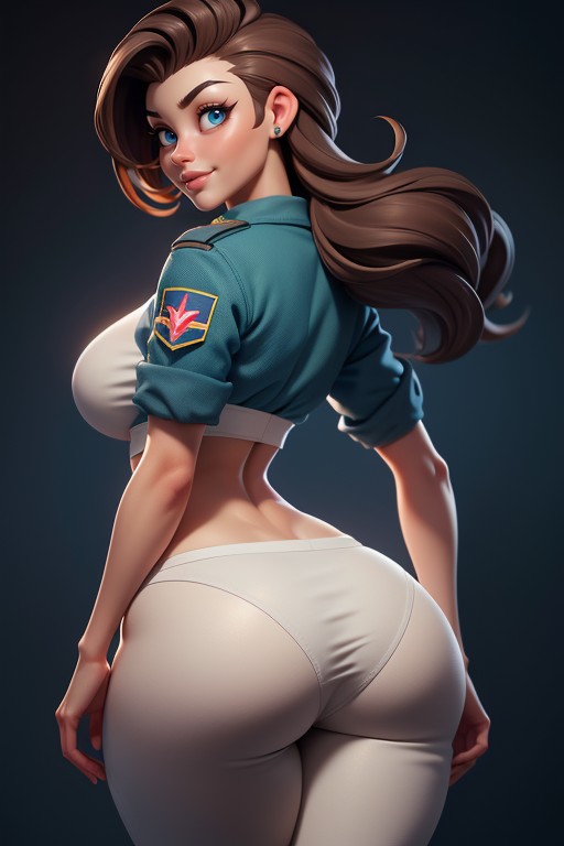Sexy Confident Smirk Expression, Sexy Woman Soldier Lady Jaye, Bald On The Sides Porno IA Hentai