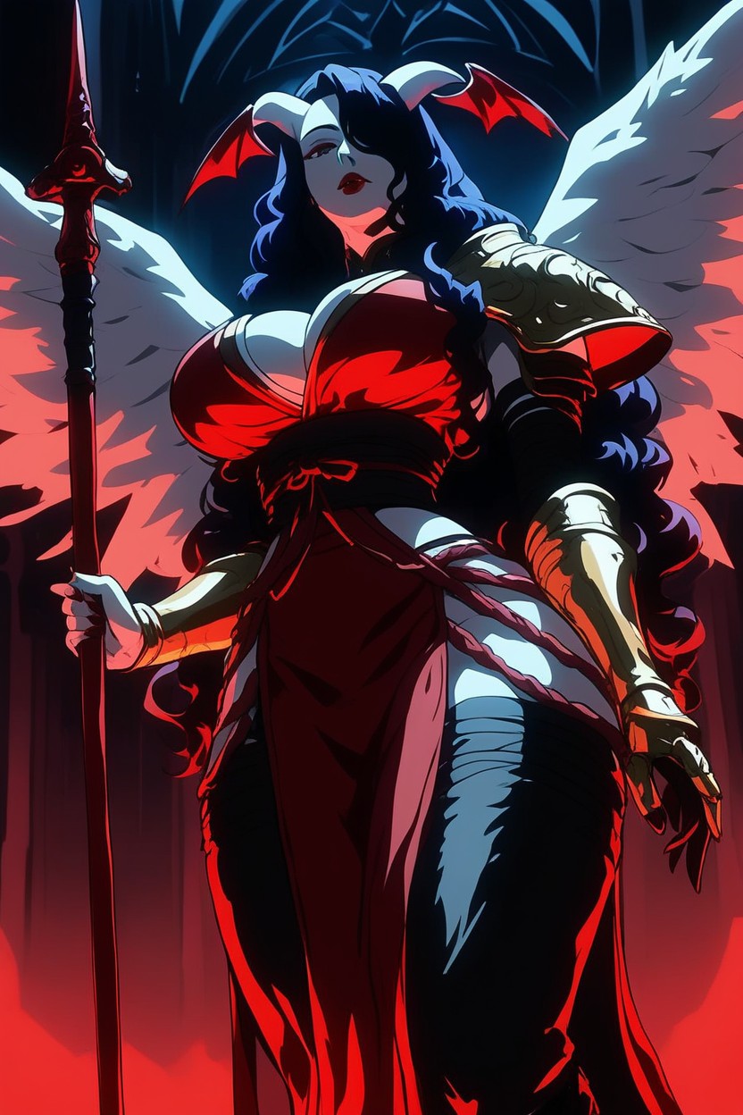 Huge Ass, Gold Crisscross Belts, Night Hentai IA