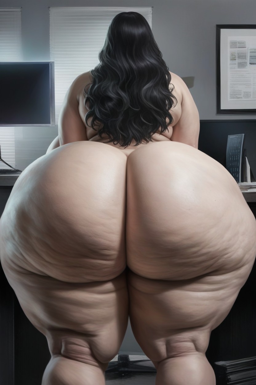 Oily Skin Wide Tall Bodybuilder Naked, Extremely Large Ass, Naked AI Porn