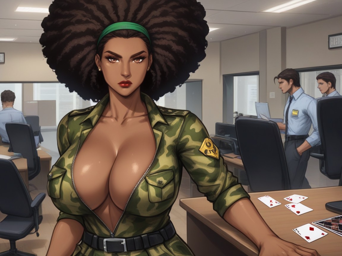 Massive Breast, Strong Thighs, Almond Eyes Latina AI Porn