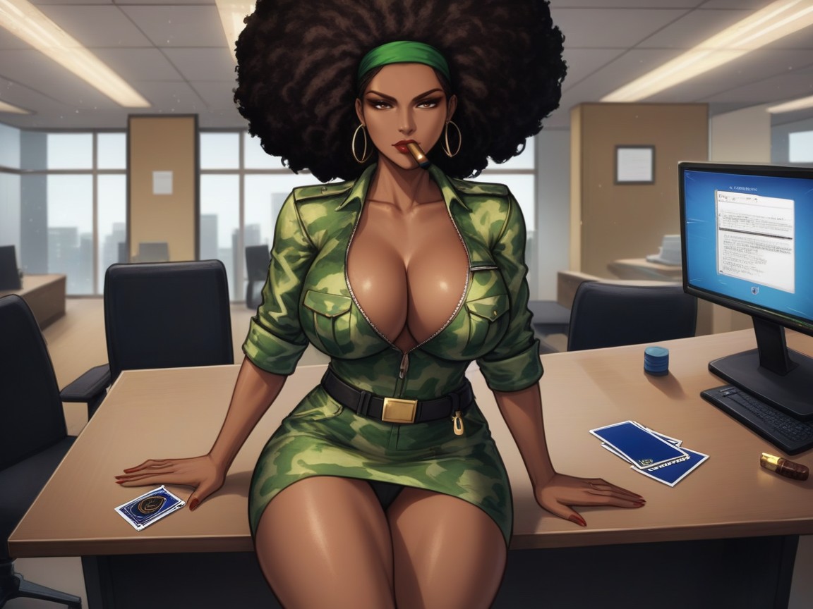 Nsfw, Afro, Bokeh Porno latina IA