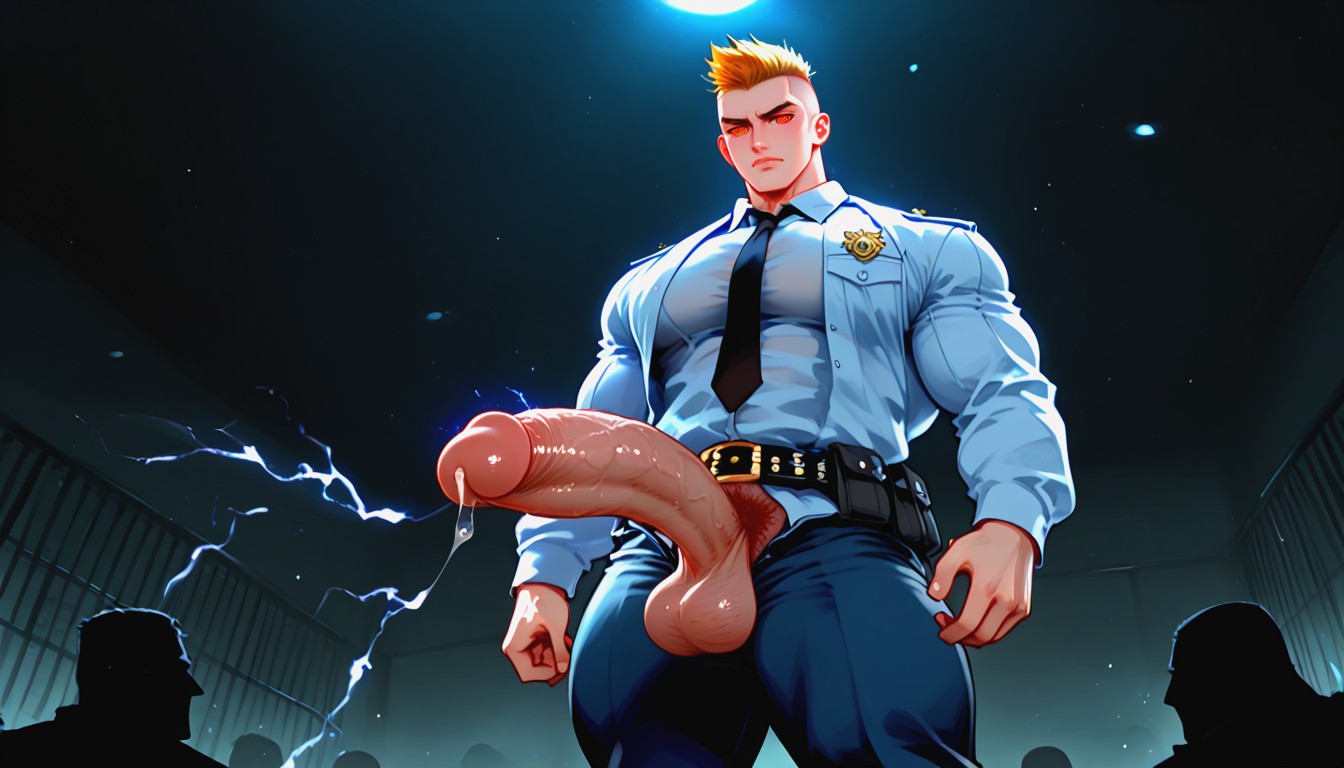 Muscled Body, Subtle Electricity Powers, Perfect Lighting Porno IA Gay