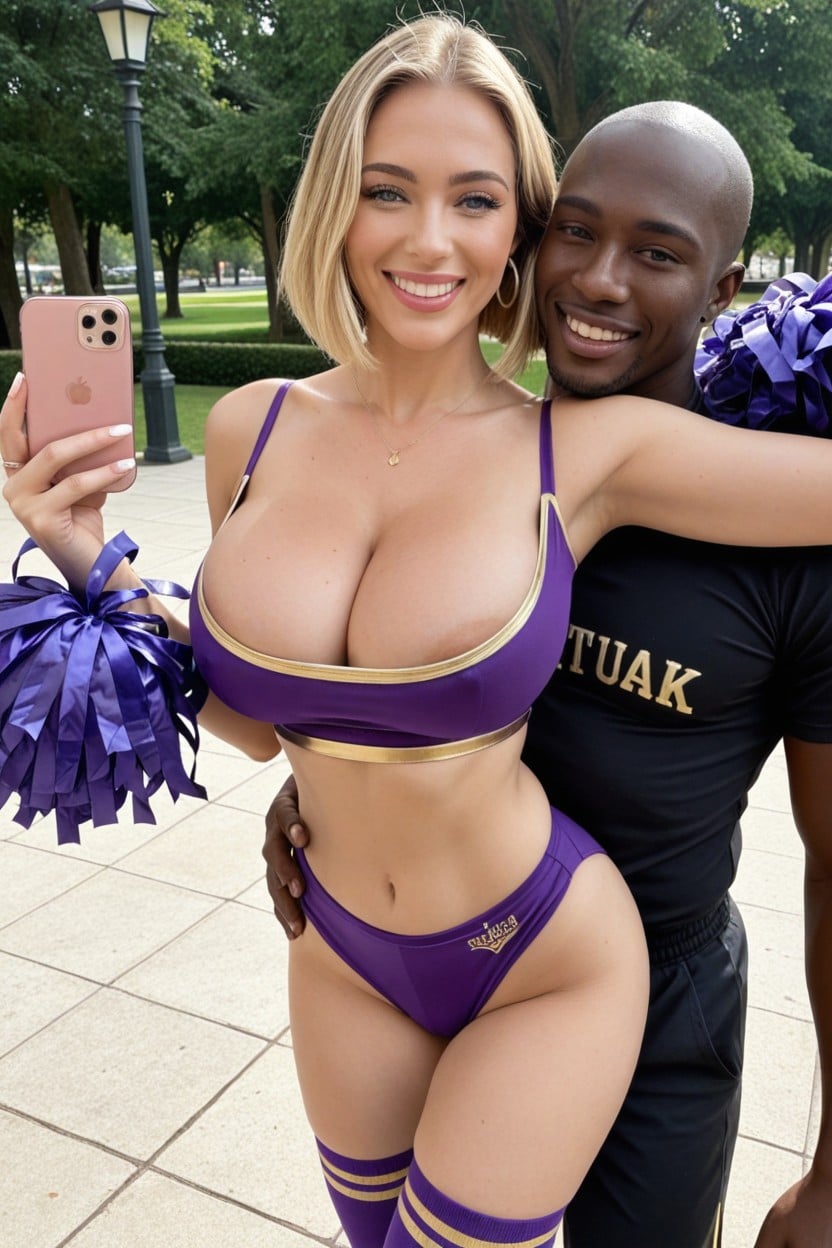 Park, Smiling, Showing The Pussy AI Porn