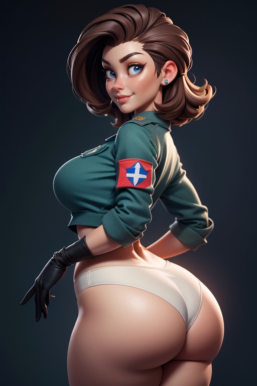 Bald On The Sides, Large Breasts, Head Bald On The Sides Hentai AI Porn