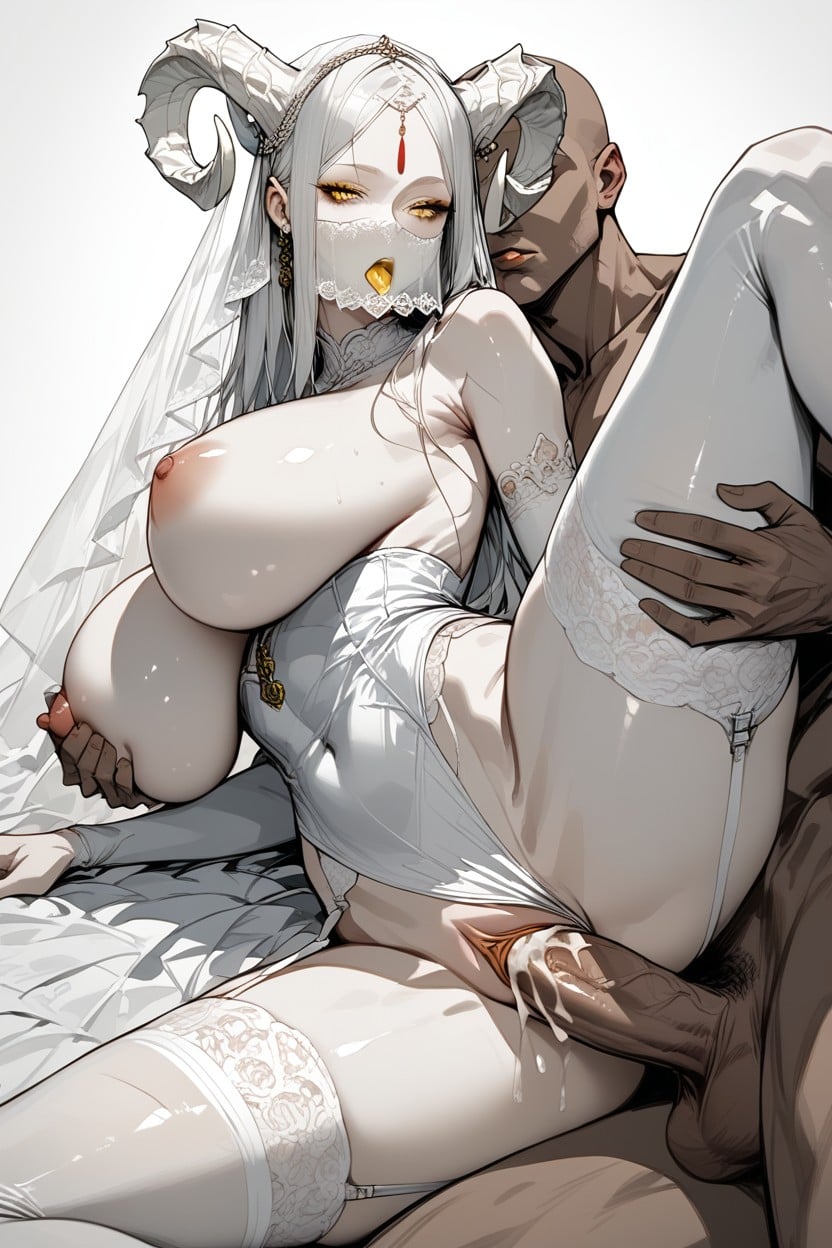 Veiny Cock, Symbol On Forehead, Biomechanical Pussy Hentai AI Porn