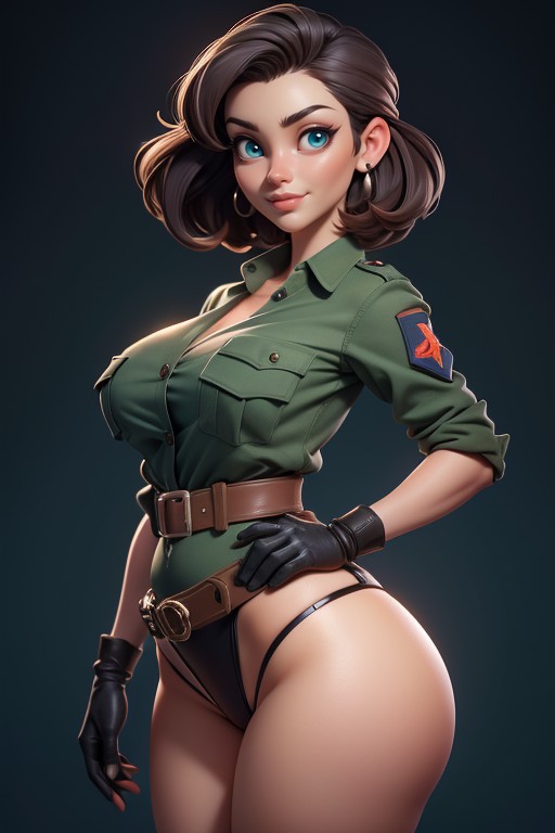 Sexy And Confident Smile, Buzzcut, Massive Ass Hentai AI Porn