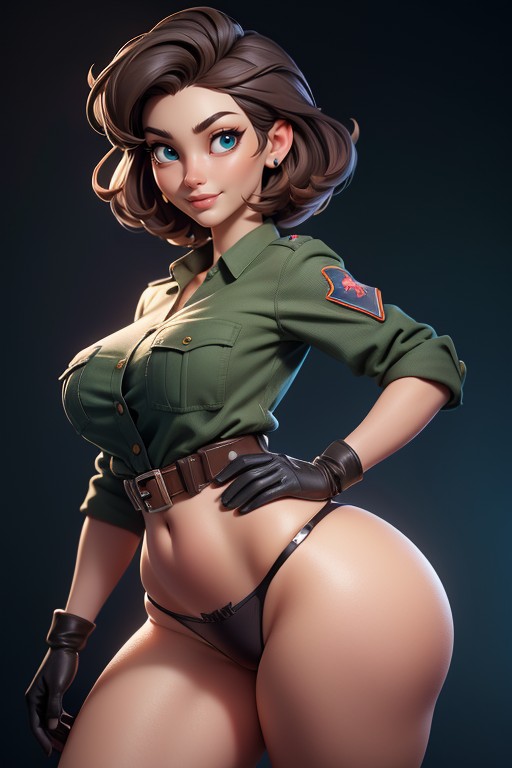 Massive Round And Juicy Ass, Perfect Body, Blue Eyes Hentai AI Porn