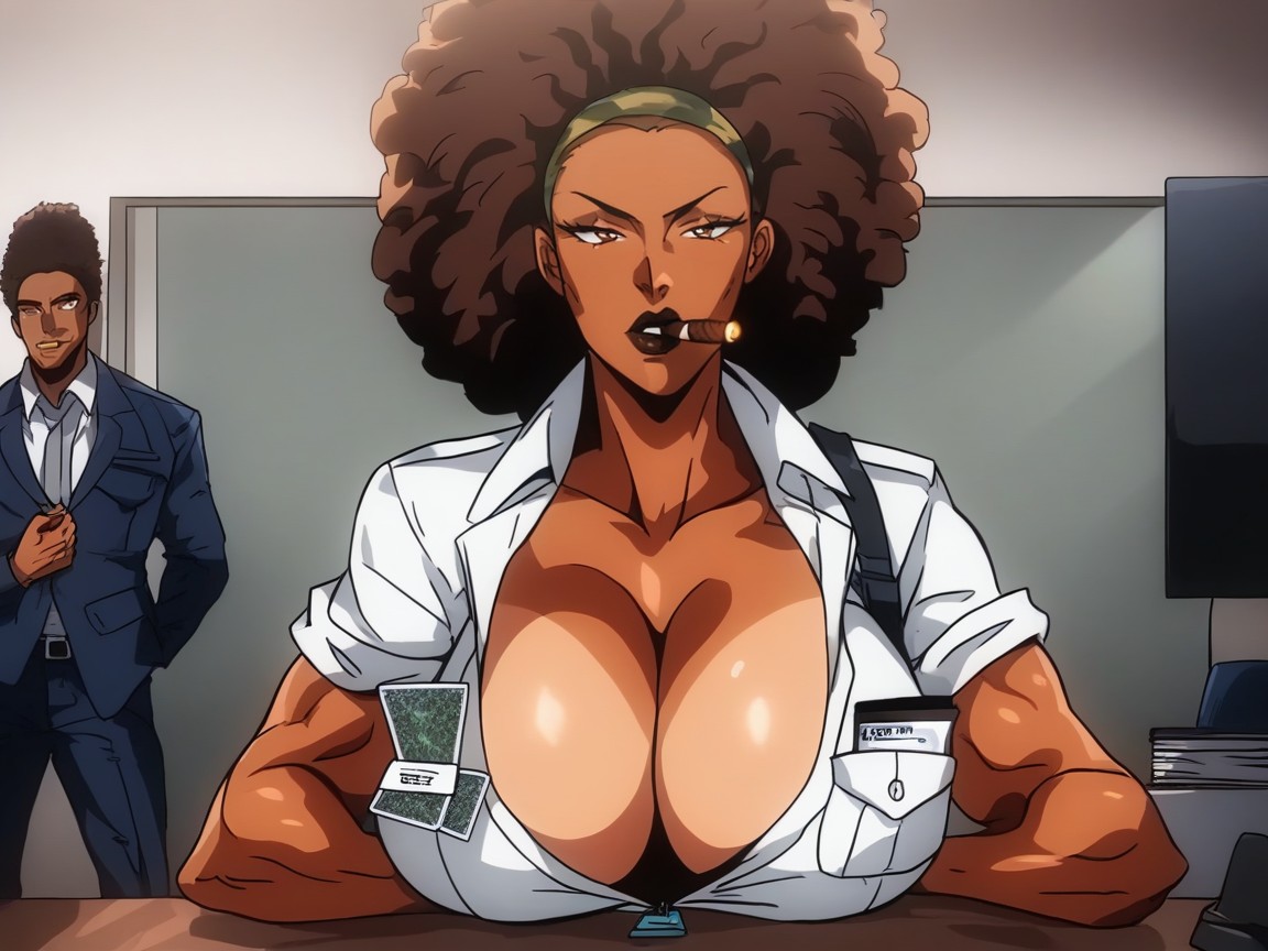 Long Breast Width, Wide Chest, Security Guard Hentai IA