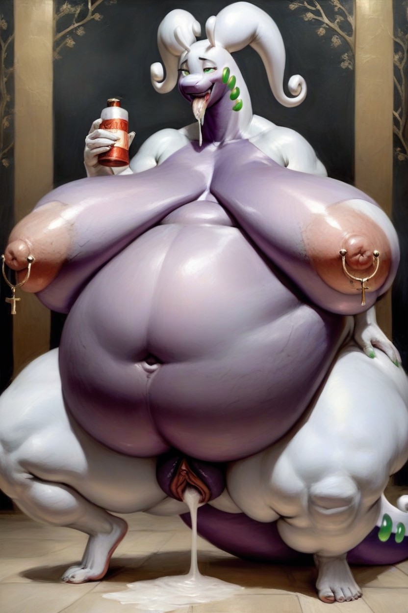 胸の拡大, Puffy Pussy, Hyper Obese Belly ファーリーAIポルノ