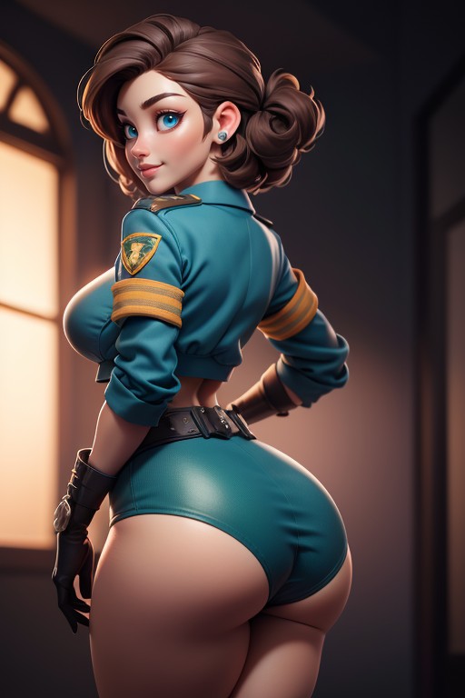 Tall, Militar, Brunette With Very Military Hair Hentai IA