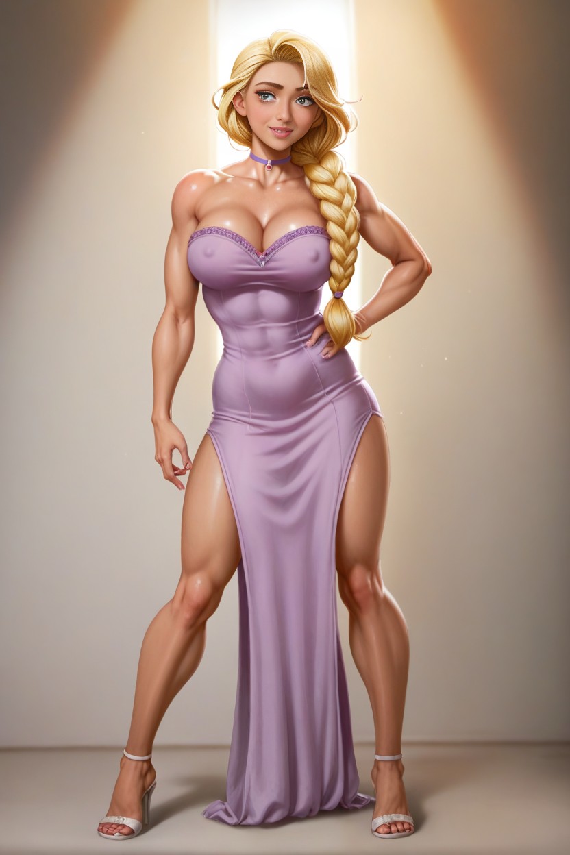 Rounded Breast, Tan Skin, Hdr AI Porn