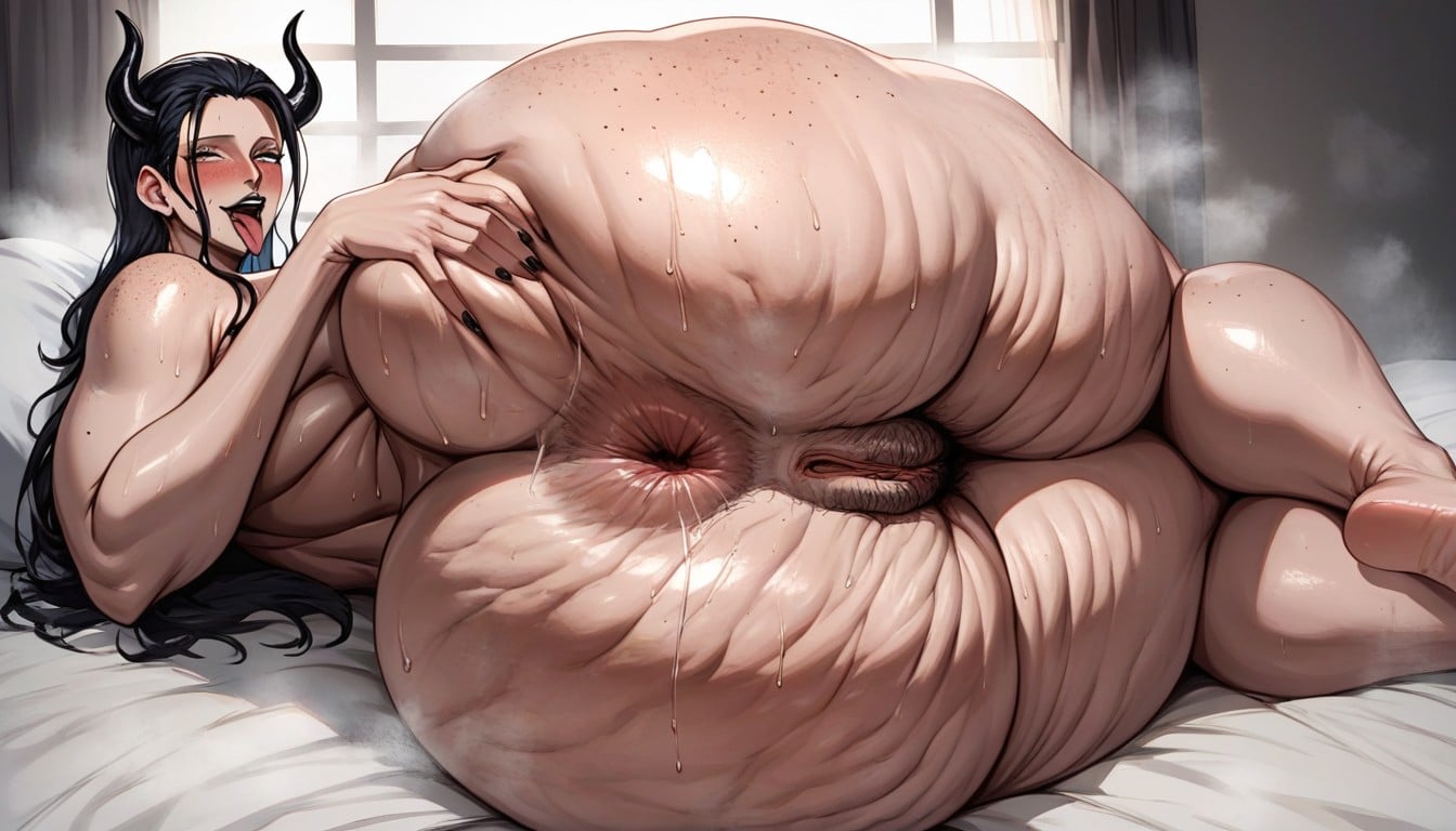 Excessive Squirt, Oiled Anus, Butt Focus Hentai AI Porn