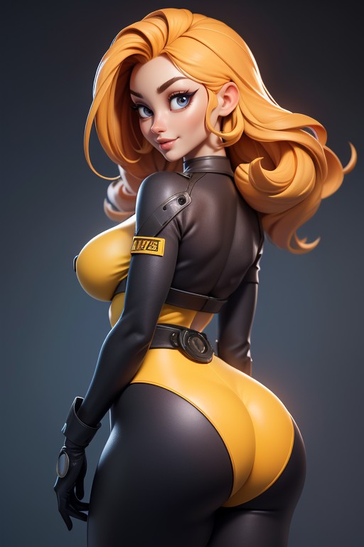 Mallas, Culo Masivo, Mustard Yellow Leotard Hentai IA
