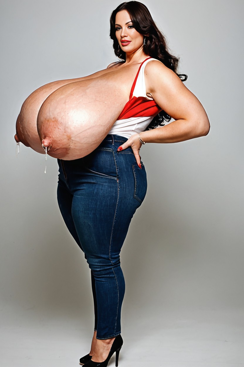 Long Tits, Giant Insane Massive Gigantic Breasts, Full Body AI Porn