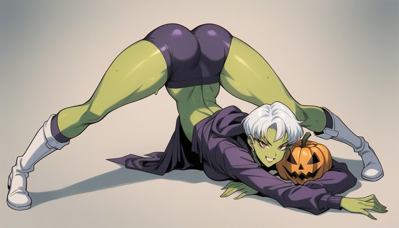 Cheelai From Dragon Ball Super, Green Skin, Green Skin Hentai AI Porn