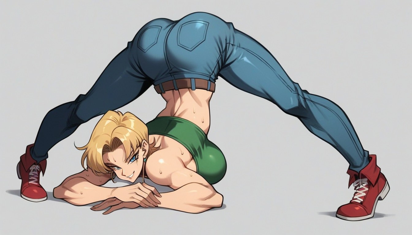 Simple Background, Large Breast, Vista Lateral Hentai IA