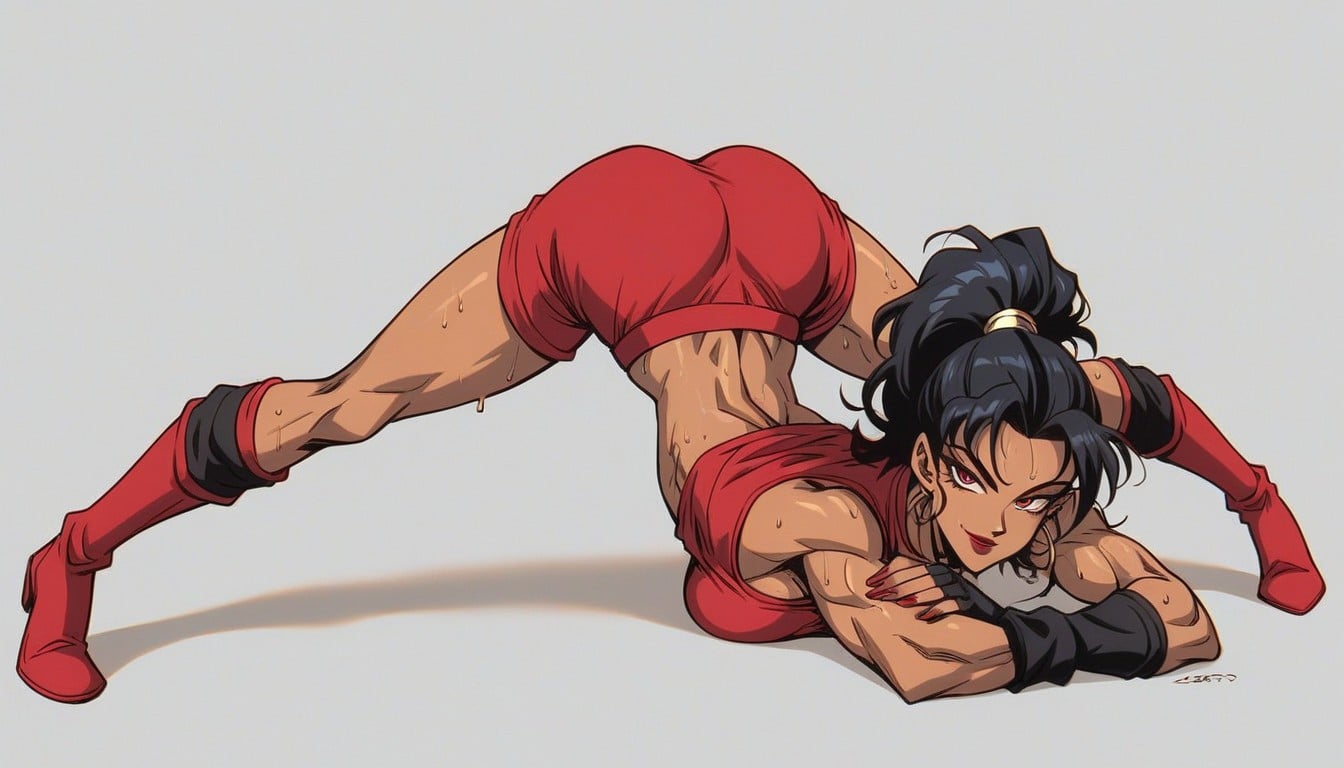 Medium Breasts, White Background, Very Long Legs Hentai AI Porn