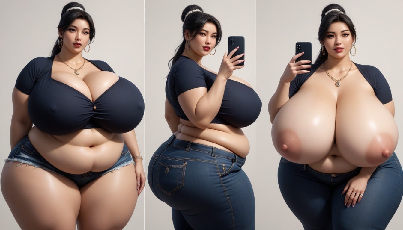 Hyper Ultra Mega Fat Ass, The Most Mega Ultra Hyper Enlarging Ultra Fat Breasts Expansion, Thick Thighs BBW AI Porn