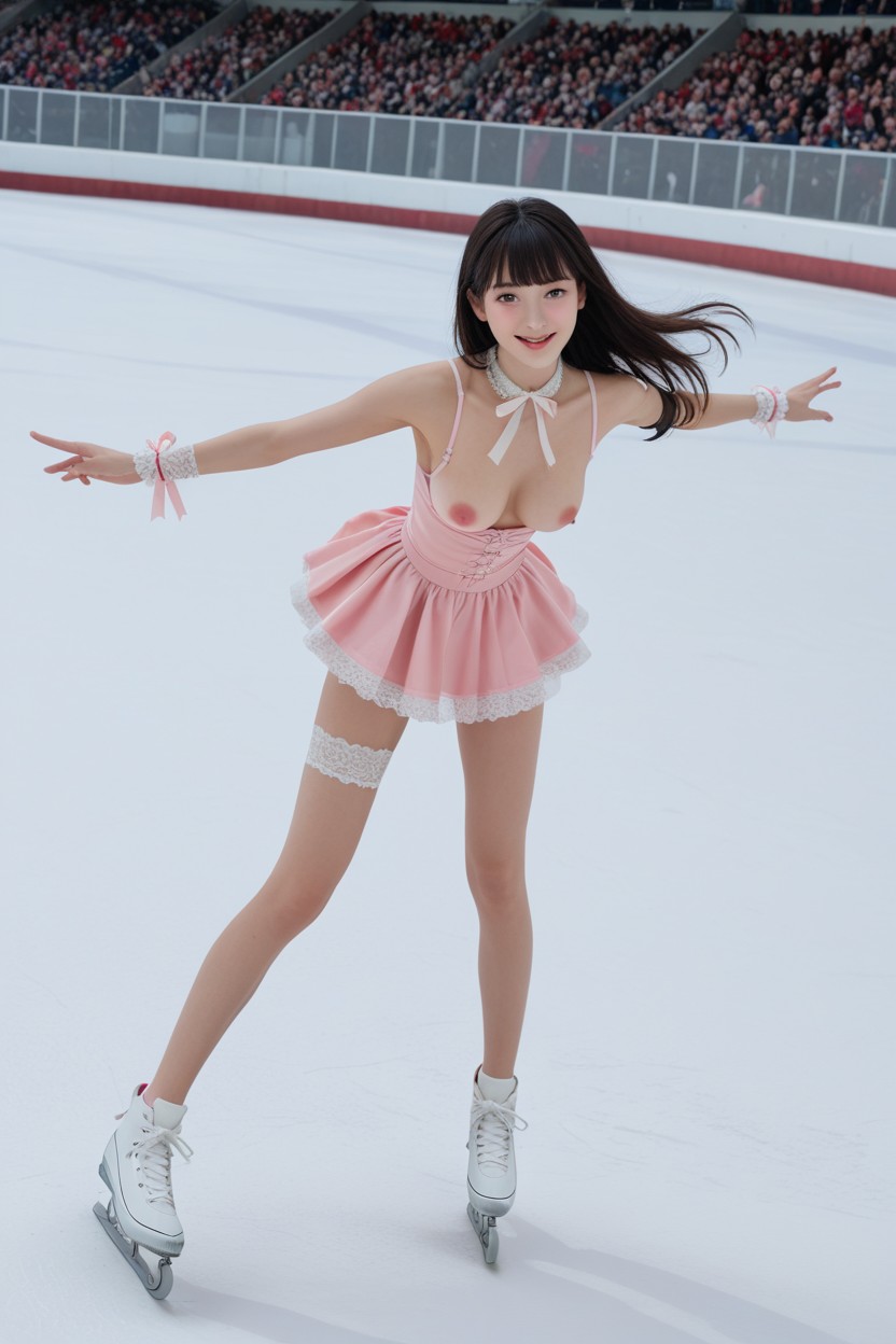Seductive Smile, 普通の胸, Five Fingers アジアのAIポルノ