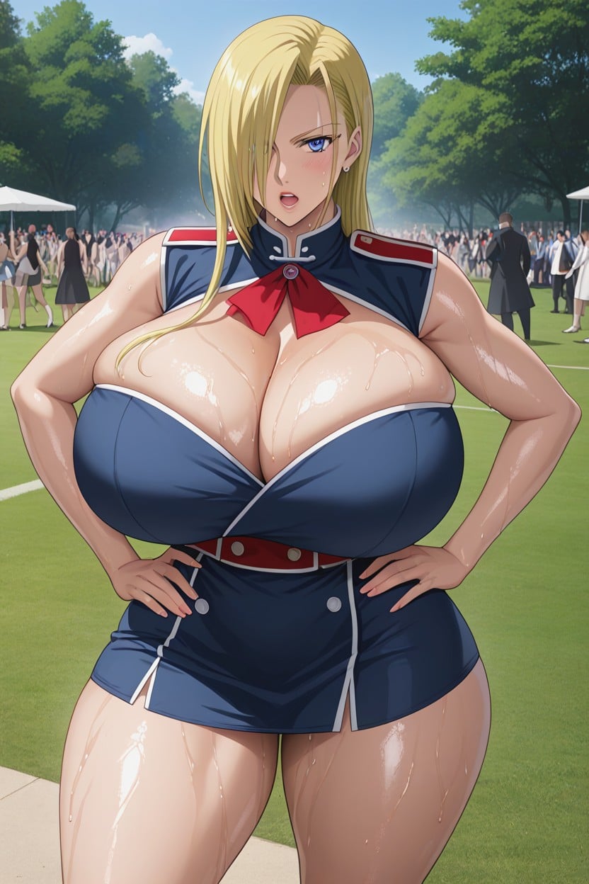 Thick Lips, Official Art, Bending Over Hentai IA