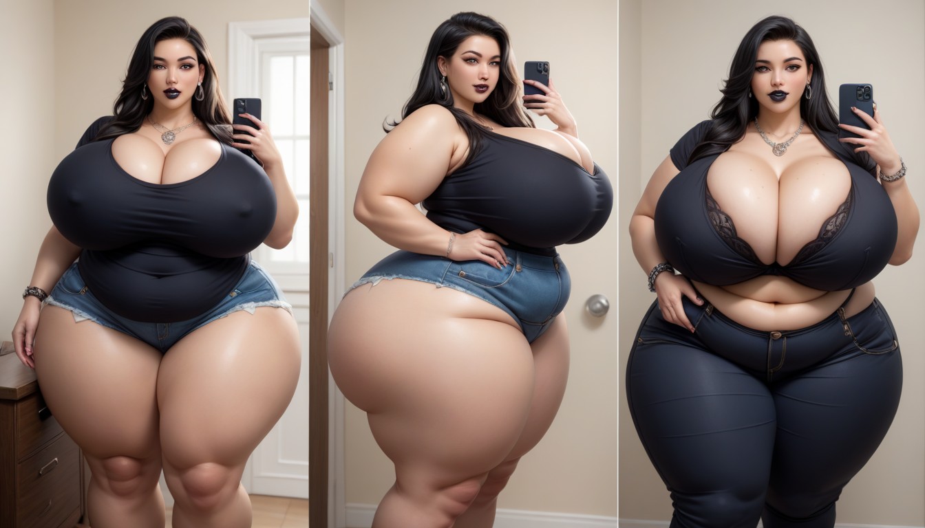 The Most Perfect Gargantuan Massively Fat Breasts Expansion, Hyper Ultra Mega Fat Ass, Cleavage BBW AI Porn