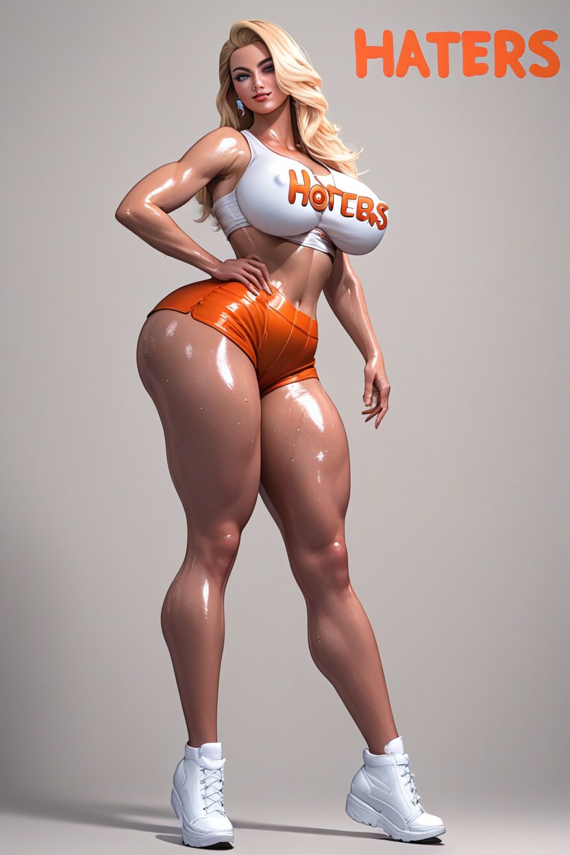 Erect Nipples, Thick Thighs, Voluptuous AI Porn