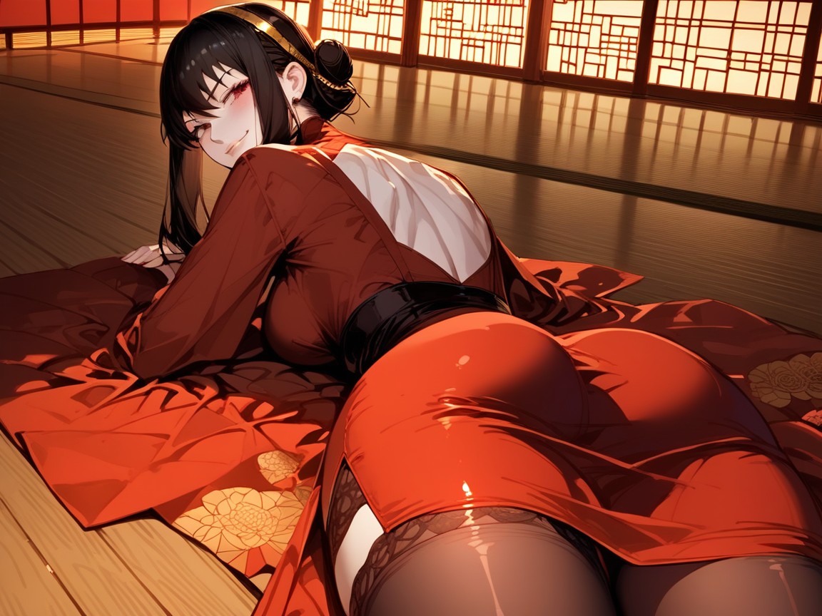 Tight Dress, Thigh High Stockings, Warm Shadows Hentai IA