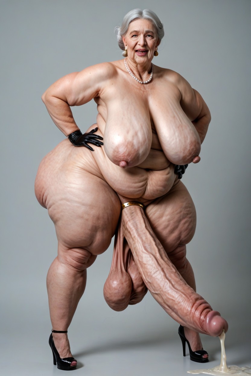 Big Curves, Swollen Nipples, Fat Meaty Balls Shemale AI Porn
