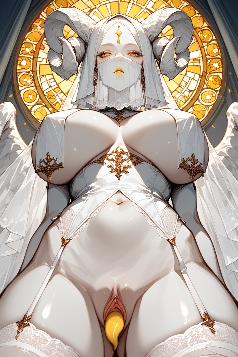 Exotic Pussy, Halo Above Head, Bottom Up Hentai AI Porn