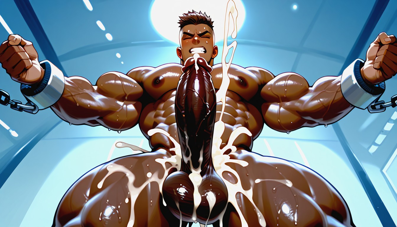Front View Angle, Hyper Ejaculation, Cum Spraying Everywhere AI Gay Porn