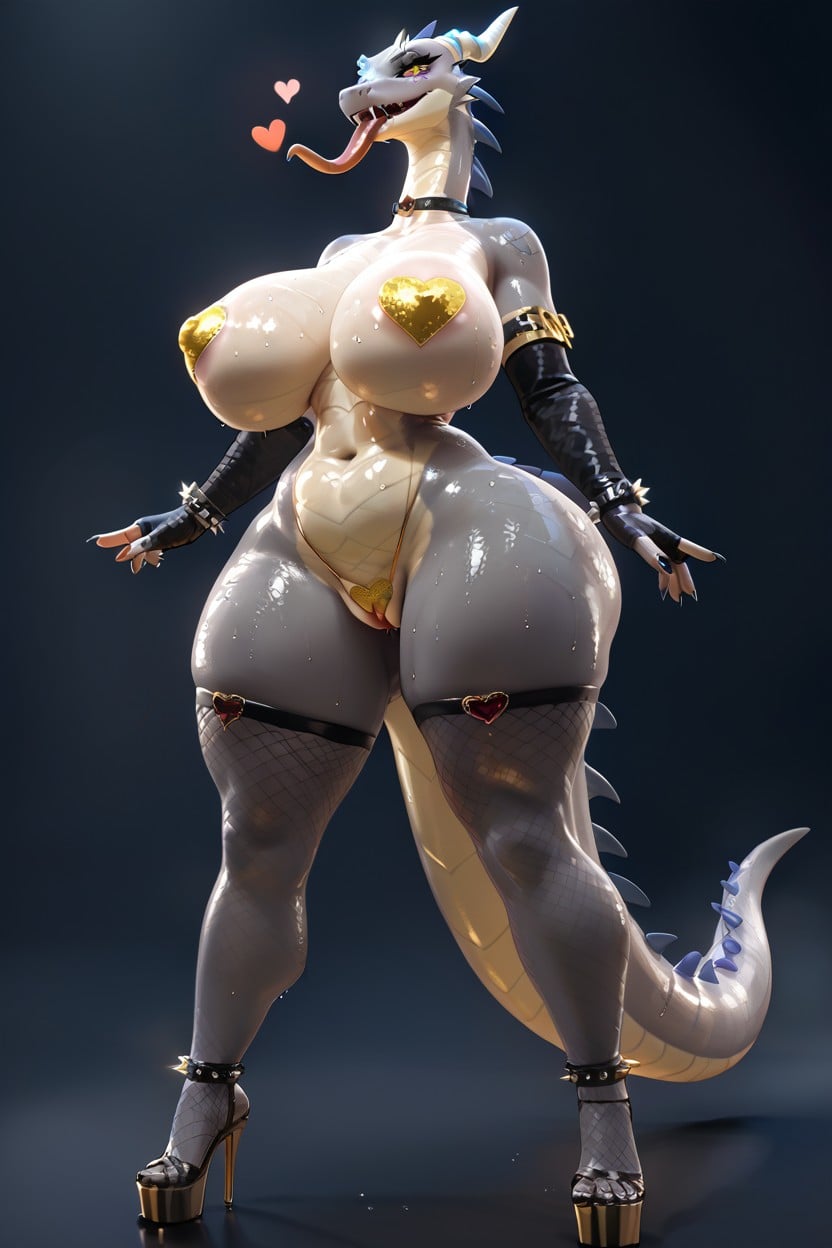 Long Neck, Puffy Areola, Huge Hips ファーリーAIポルノ
