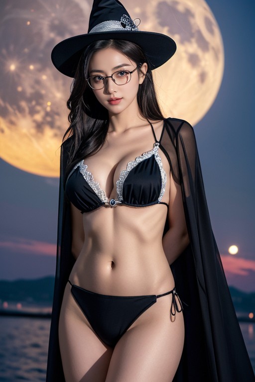 Glasses, Square Shape, Looking At Viewer Porno asiático IA