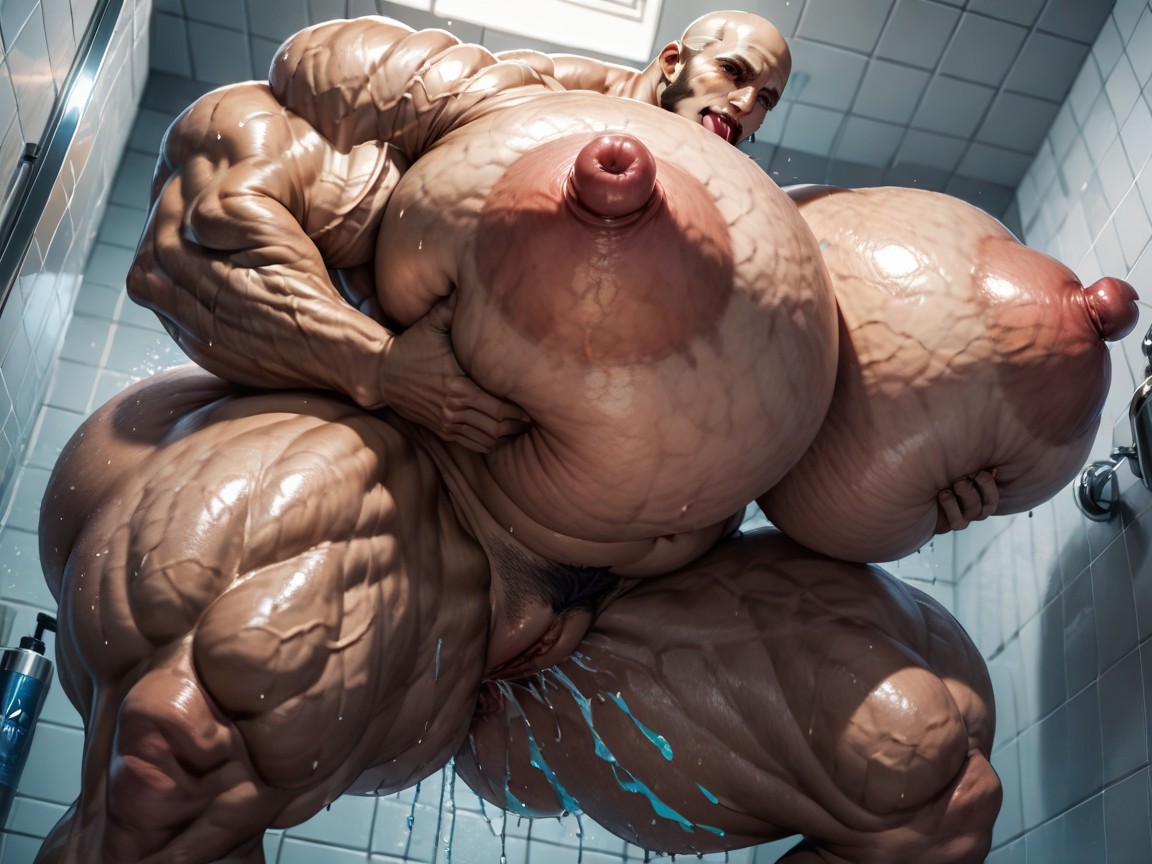 Sideburns, Naked, Grabbing Boobs AI Porn