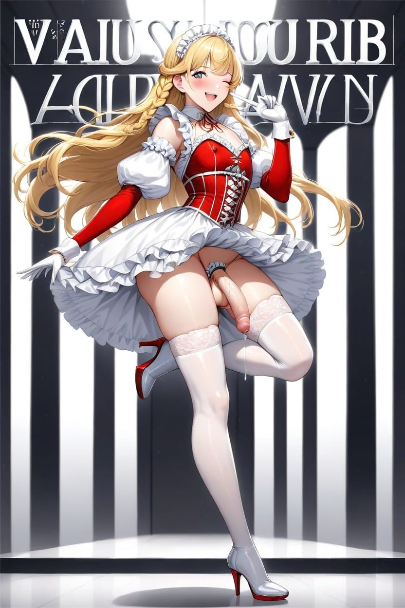 Amusement Park, Wasp Waist, Looking At Viewer Shemale AI Porn