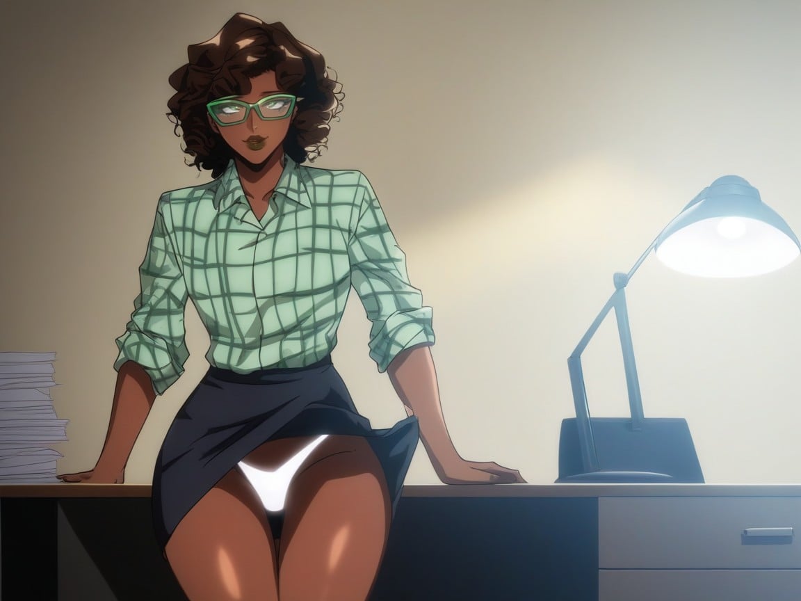 Dark Brown Skin, Squared Hips, Break Hentai AI Porn