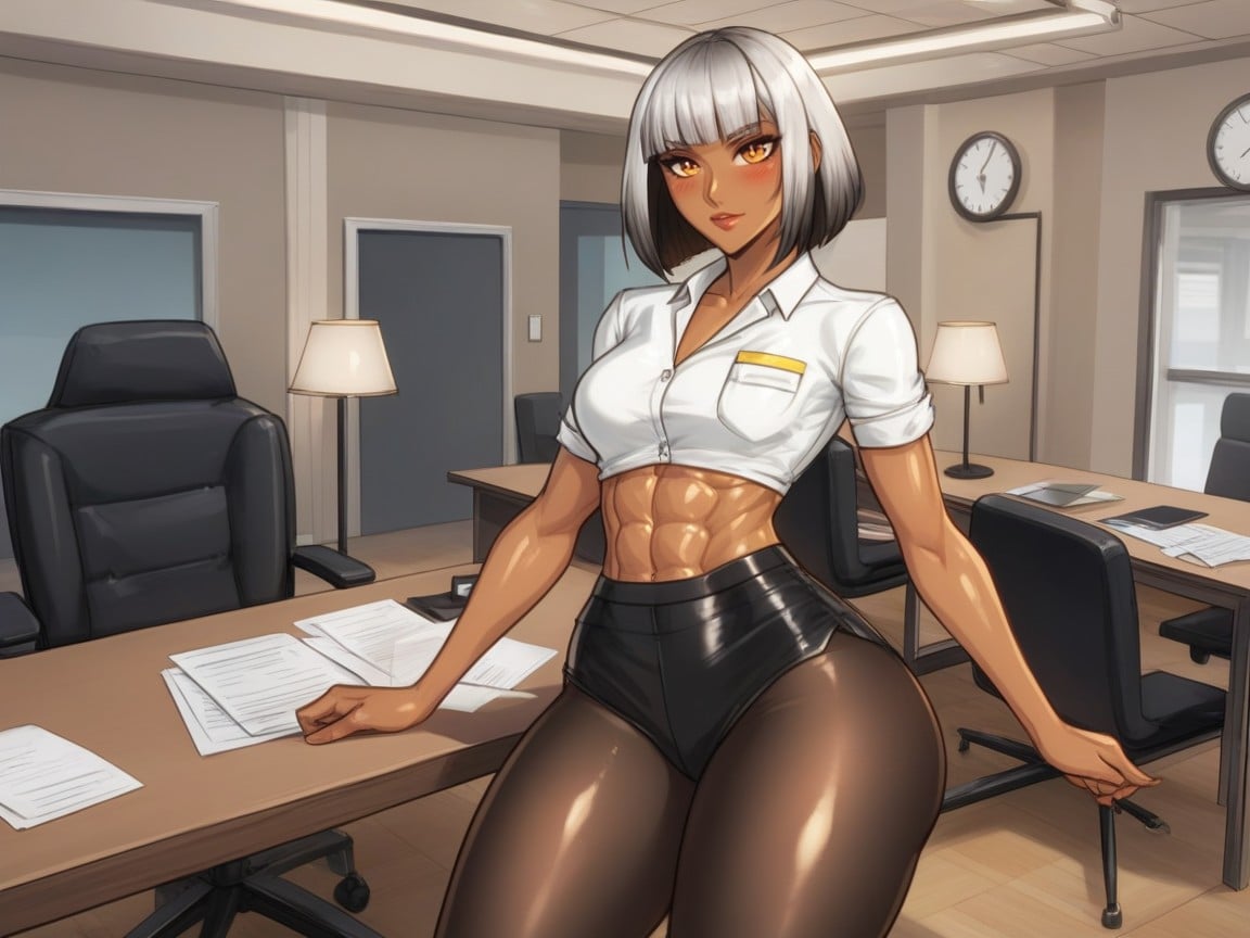 Low Torso Height, Ultra Detailed, Squared Chest Width Porno latina IA