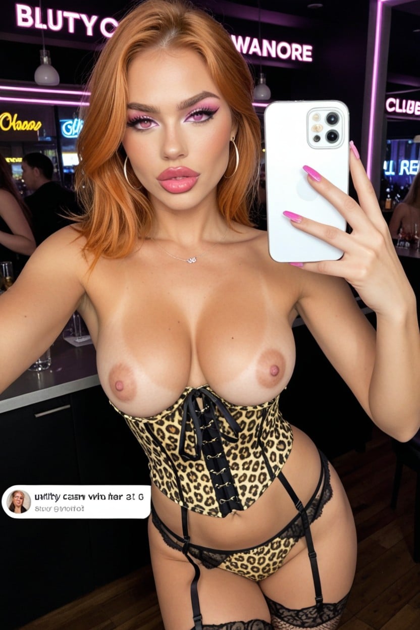 Ginger Bimbo, Ready For Fucking, Hard Nipples AI Porn