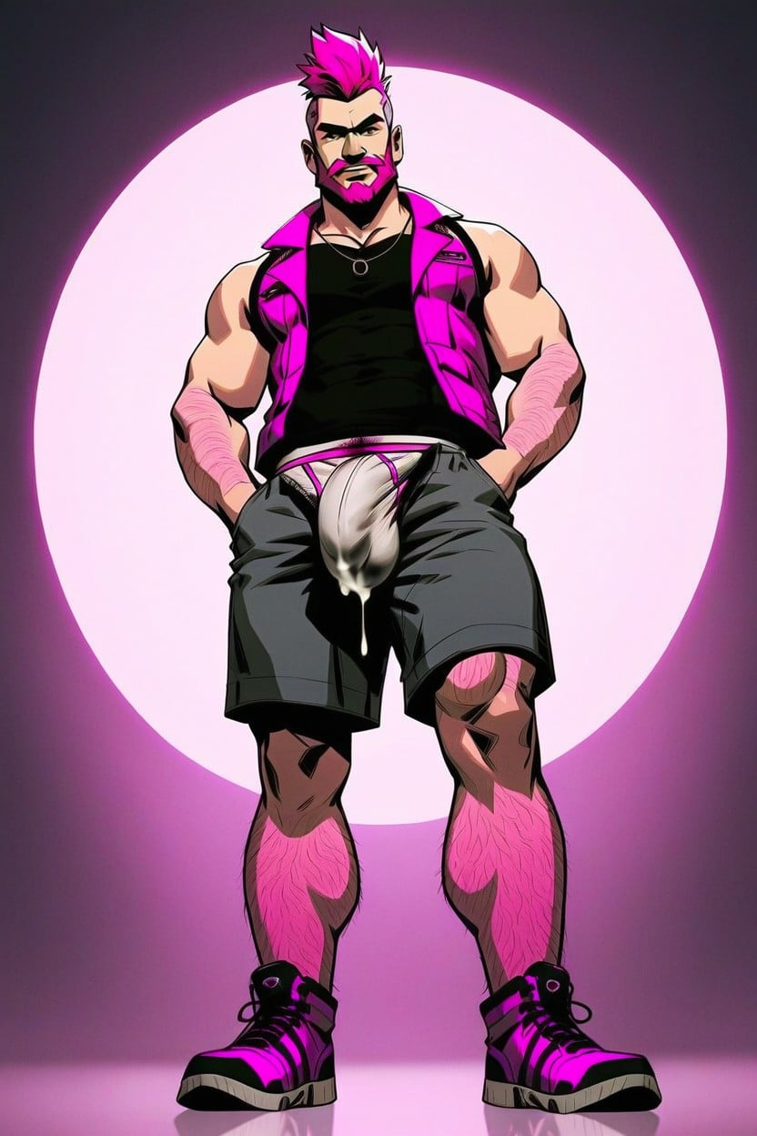 Bearded, Pink Sneakers, Pink Thick Beard Porno gay IA