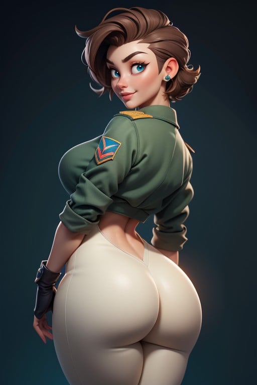 Thick And Curvy Body, Gi Joe Beautiful Gorgeous Face, Curvy Hips Hentai AI Porn