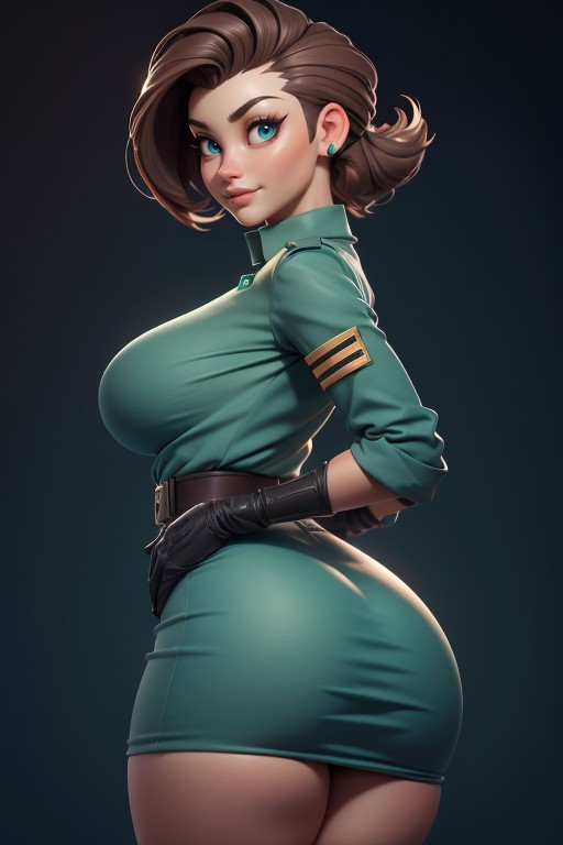 Thick, 25+, Rear View Of Large Round Bubble Ass Hentai AI Porn