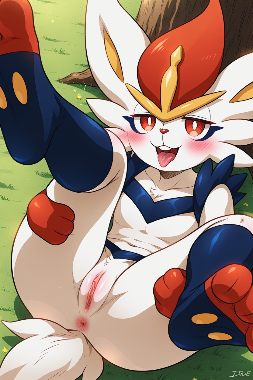 Cinderace Body, 25+, Closer To Viewer Furry AI Porn