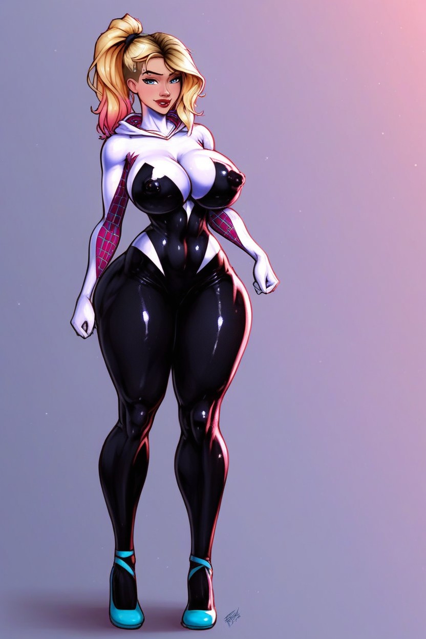 Extremely Beautiful Face, Erect Nipples, Full Body View AI Porn