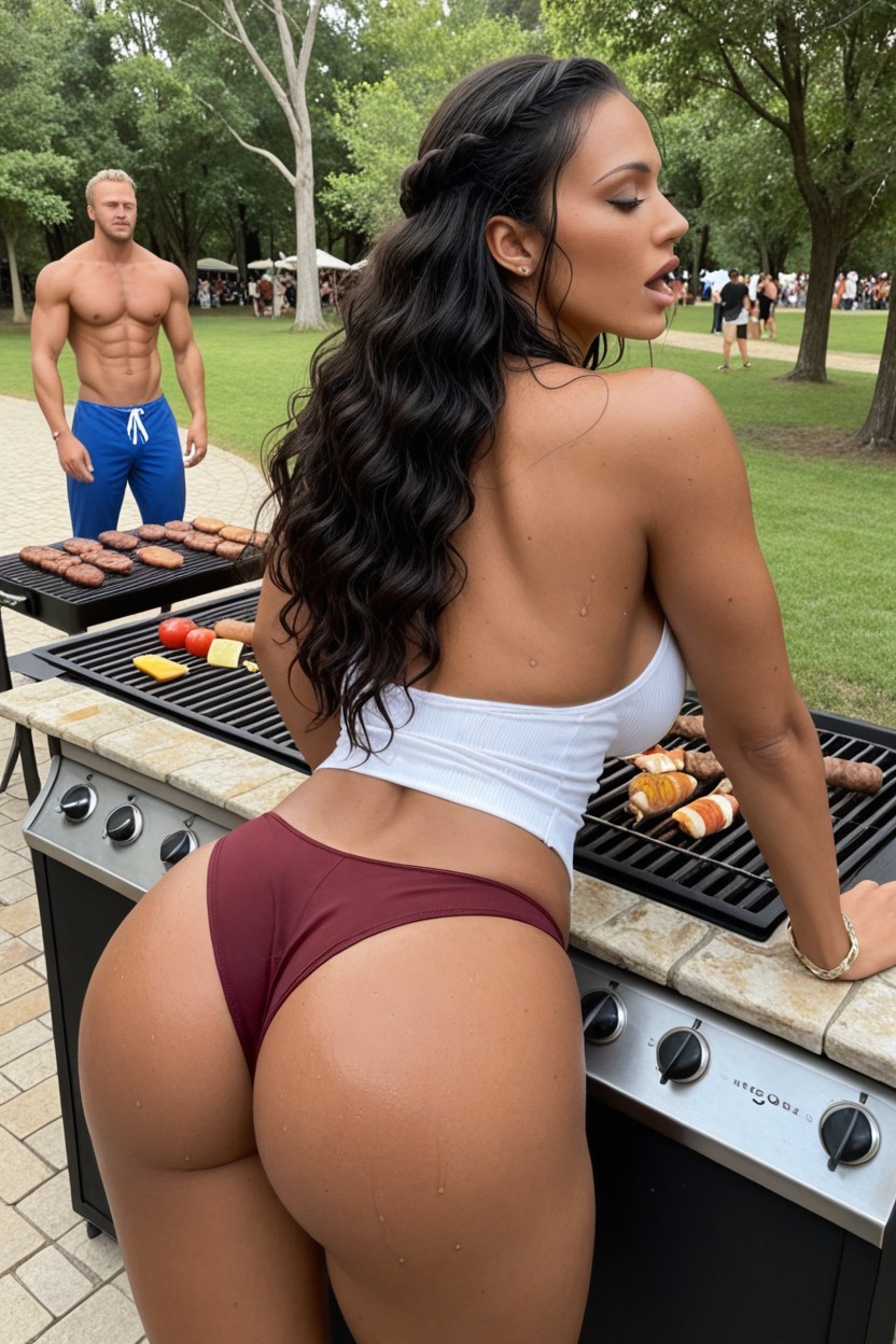 Bending Over, Rollung Eyes, Thick Thighs AI Porn