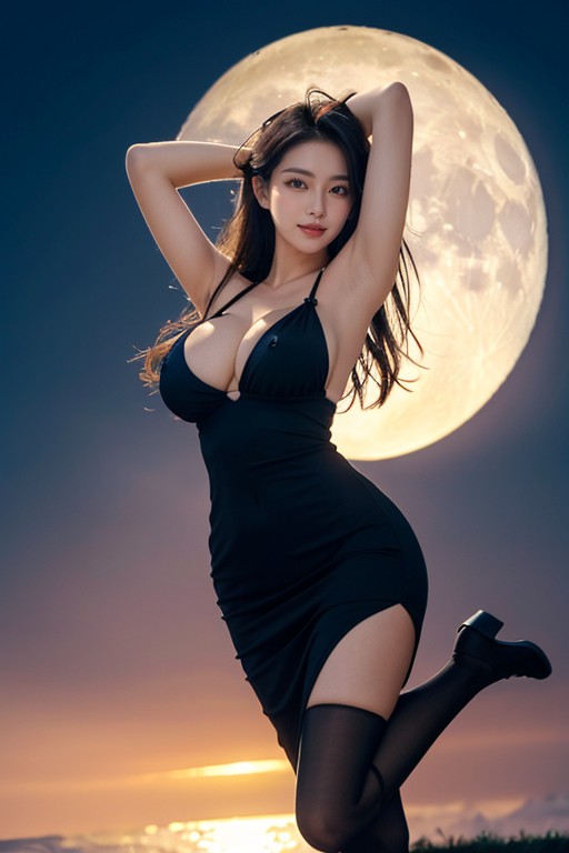 Black Eyes, Neat Hands, Pale Skin Asian AI Porn