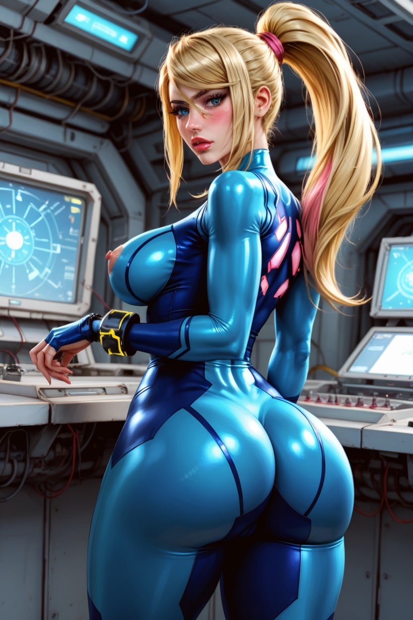 Front View, Large Round Eyes, Dynamic Sexy Pose AI Porn