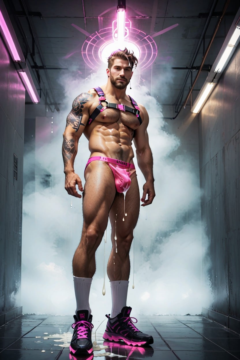 Pink Hair, Pink Hair, Reflective Glossy Surfaces AI Gay Porn