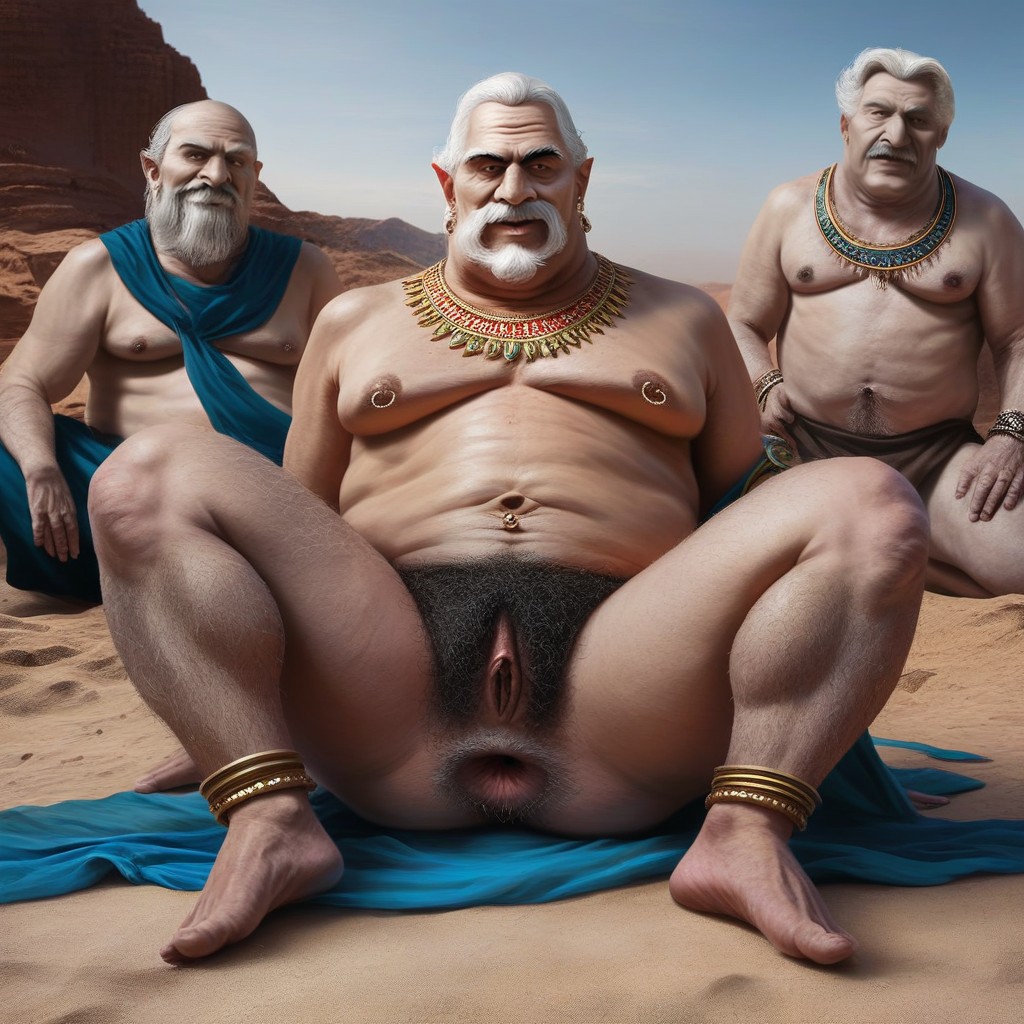 Desert, Sweaty, Thick AI Gay Porn