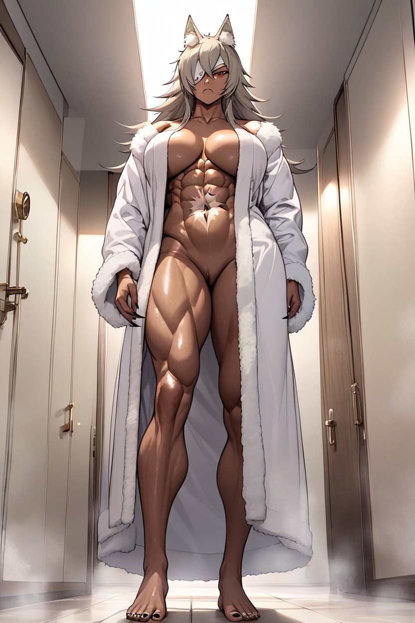 Angry Face, Bottom Up, Very Muscular Legs Hentai AI Porn