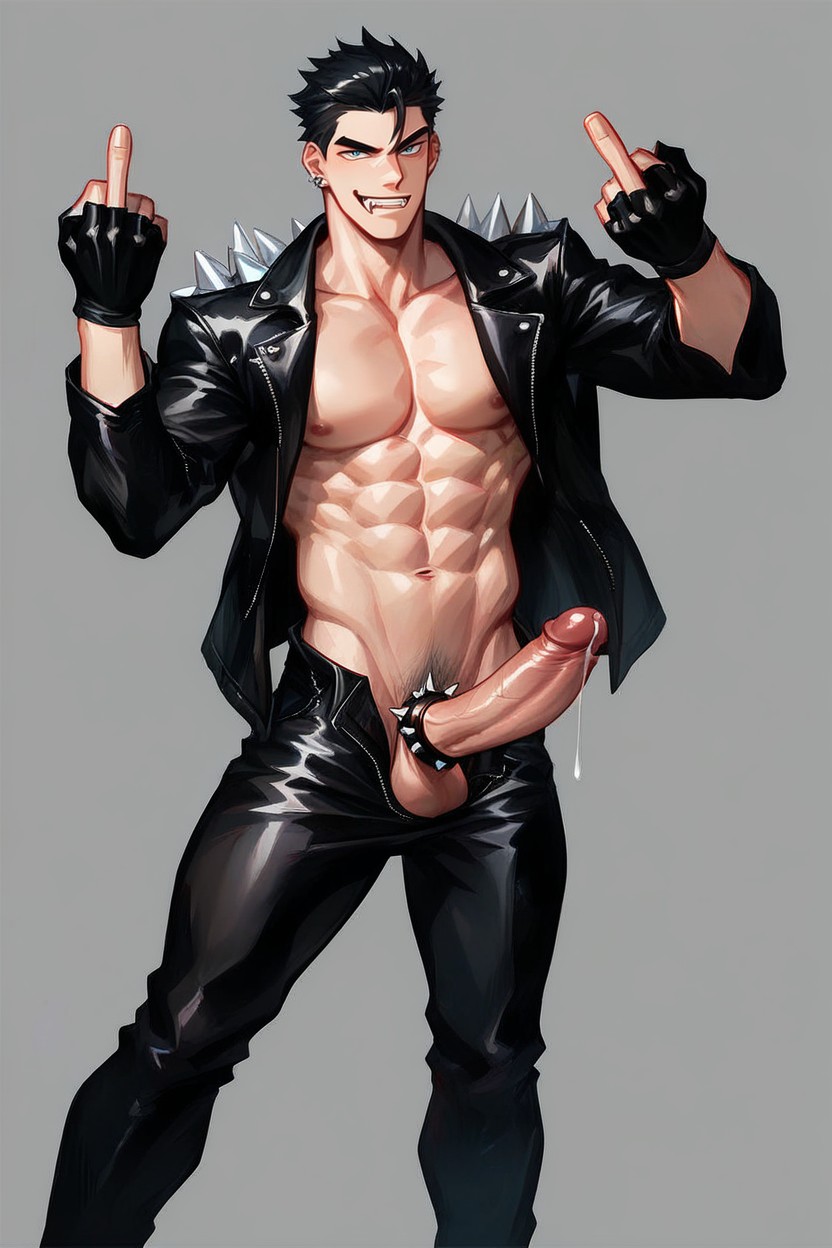 Precum, Black Fingerless Gloves, Black Fingerless Gloves Porno gay IA